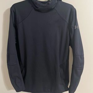 Under Armour Medium Black Coldgear Reactor Pullover With Hood / Hoodie M